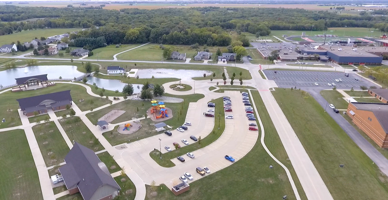 Aerial view of Mt. Zion, Illinois